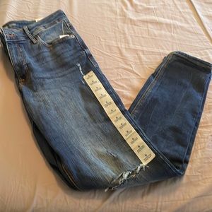 rockstar super skinny distressed old navy jeans with rips at the knee